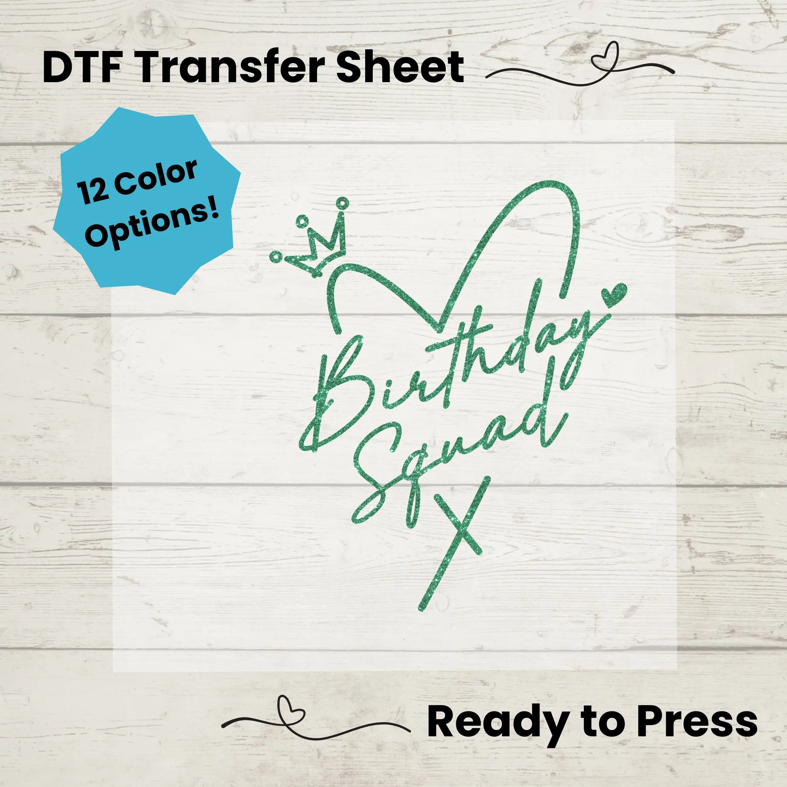 Birthday Squad DTF, Dtf Transfer Sheet, Ready to Press, Custom Dtf, Diy Heat Transfer, T-Shirt Transfer, Birthday Tee