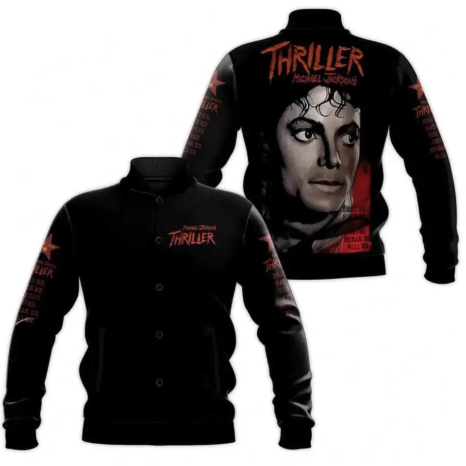 Jackson Baseball Jacket, MJ The King The Legend Baseball Jacket, Baseball Varsity Jacket, Sporty Streetwear Look, Everyday Casual Jacket
