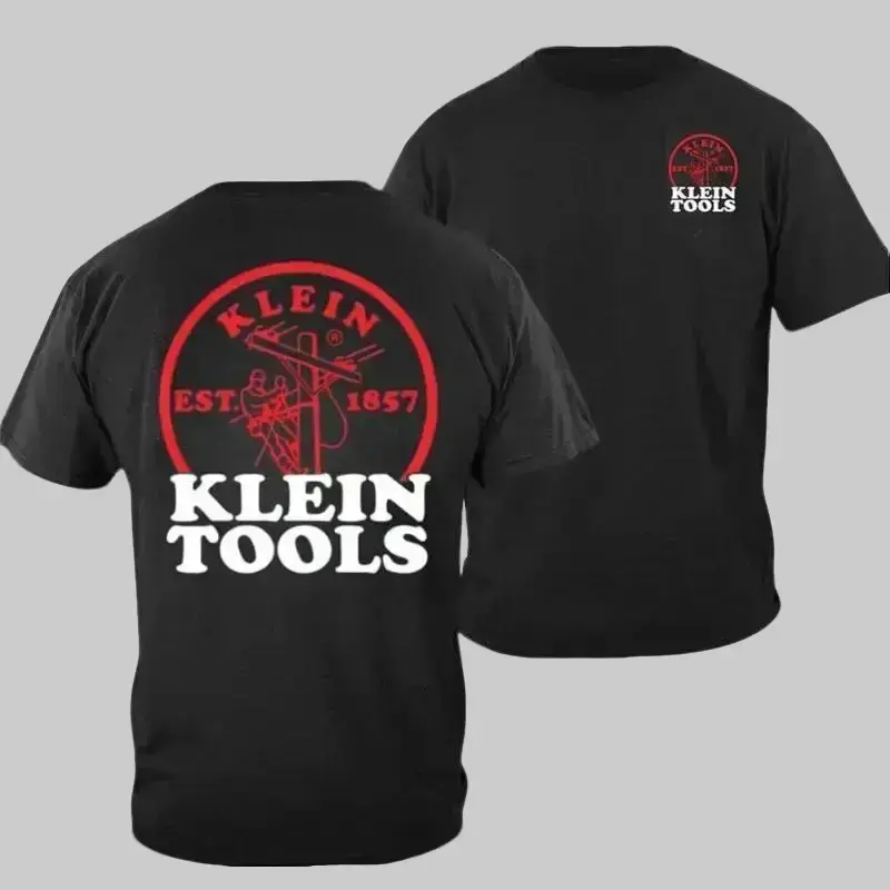 Klein Tools T-Shirt – Bold Lineman Logo with Est. 1857 Graphic, Perfect for Casual Wear , All size, Full color, Gift For Him - Her T Menswear Top Tshirt Streetwear Crewneck Sword Short Operator Soft Unisex Jeans Love Red Stylish Tee Vibe Wolf