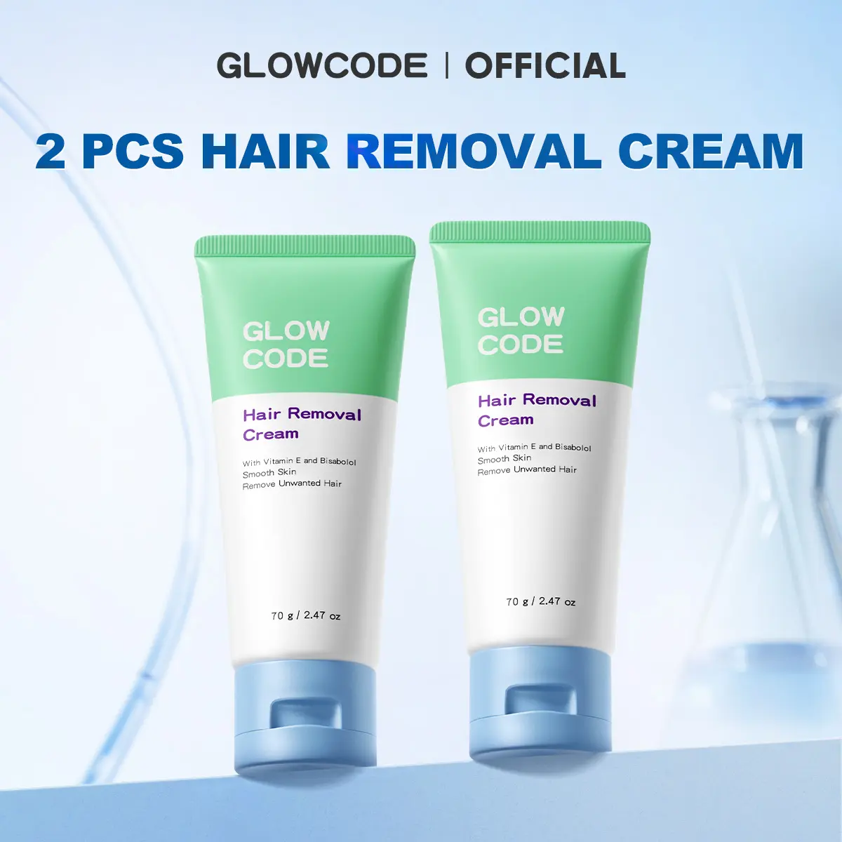 【Hot Double Combo】Glowcode  Hair Removal Cream Body Care 70g*2 Gentle Formula with Anti-Irritation Effect to Reduce Skin Redness