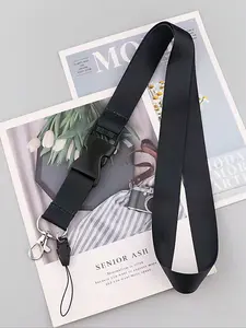 1pc Lanyard ID Badge Holder Keychain, Convenient Hanging Design, Durable Material, Perfect for Keys & ID Cards, Daily Use Accessory