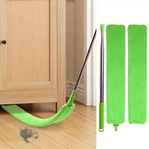 Retractable Gap Dust Cleaner Under Appliance Cleaning Tool, Flat Duster for Under Refrigerator Fridge Stove Couch Bed, Skinny Thin Duster for Tight Spaces