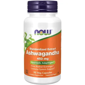 NOW Foods Supplements, Ashwagandha (Withania somnifera) 450 Mg (Standardized Extract), 90 Veg Capsules