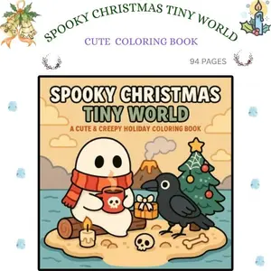 Spooky-Cute Christmas Coloring Book – Whimsical & Creepy Holiday Scenes for Kids & Adults (40 Ghosts, Winter Wonders & Cozy Surprises )