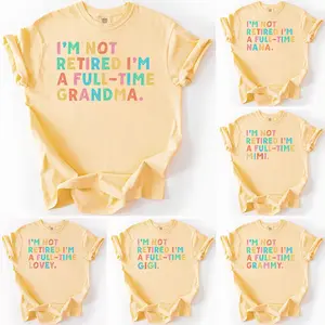 Comfort Colors Custom Retirement Grandma Shirt, Personalized Grandparent Gift, Nana Gaga Auntie Lovey Mimi Gigi Lala Yaya Honey T-Shirt