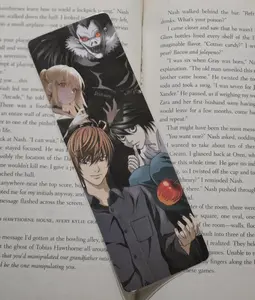 Death Note Bookmark - Premium Quality Cardstock Anime Characters Design 2" x 7" Laminated Finish Smooth Edges Perfect for Books