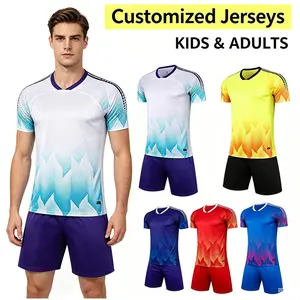 Custom Football Jerseys for Kids & Adults, Personalized with DIY Name & Number, Sports Clothing for Soccer Enthusiasts