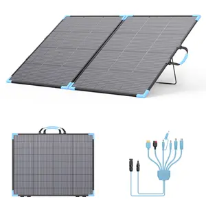 E-POWO Portable Solar Panel 400W 220W 110W Bifacial Design, Dual-Sided Foldable Solar Charger,23.5% High Efficiency Foldable Charger with IP68 Waterproof, Wide Compatibility for Power Stations, High Efficiency ETFT,RV Camping and Emergency Backup