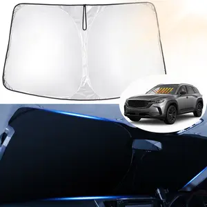 Canvcle Windshield Sun Shade for Mazda CX-50 2023-2026 Custom Fit Double Thickness UV Protection Foldable Sun Visor Protector Blocks Rays Keeps Car Cooler