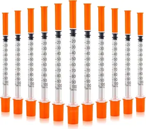 1mL/cc Disposable Syringe with 30G 1/2"(13mm) Needle| Individually Wrapped| 100 Pack