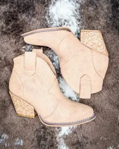 Dangerous Ankle Bootie in Light Tan By Very G