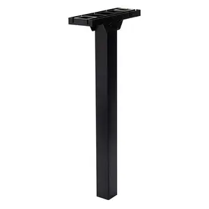 212 MAIN Outdoor Traditional Mailbox Post, 46.9 in. Height, Powder-Coated Polymer Material, Black (Gibraltar 52678 Model)