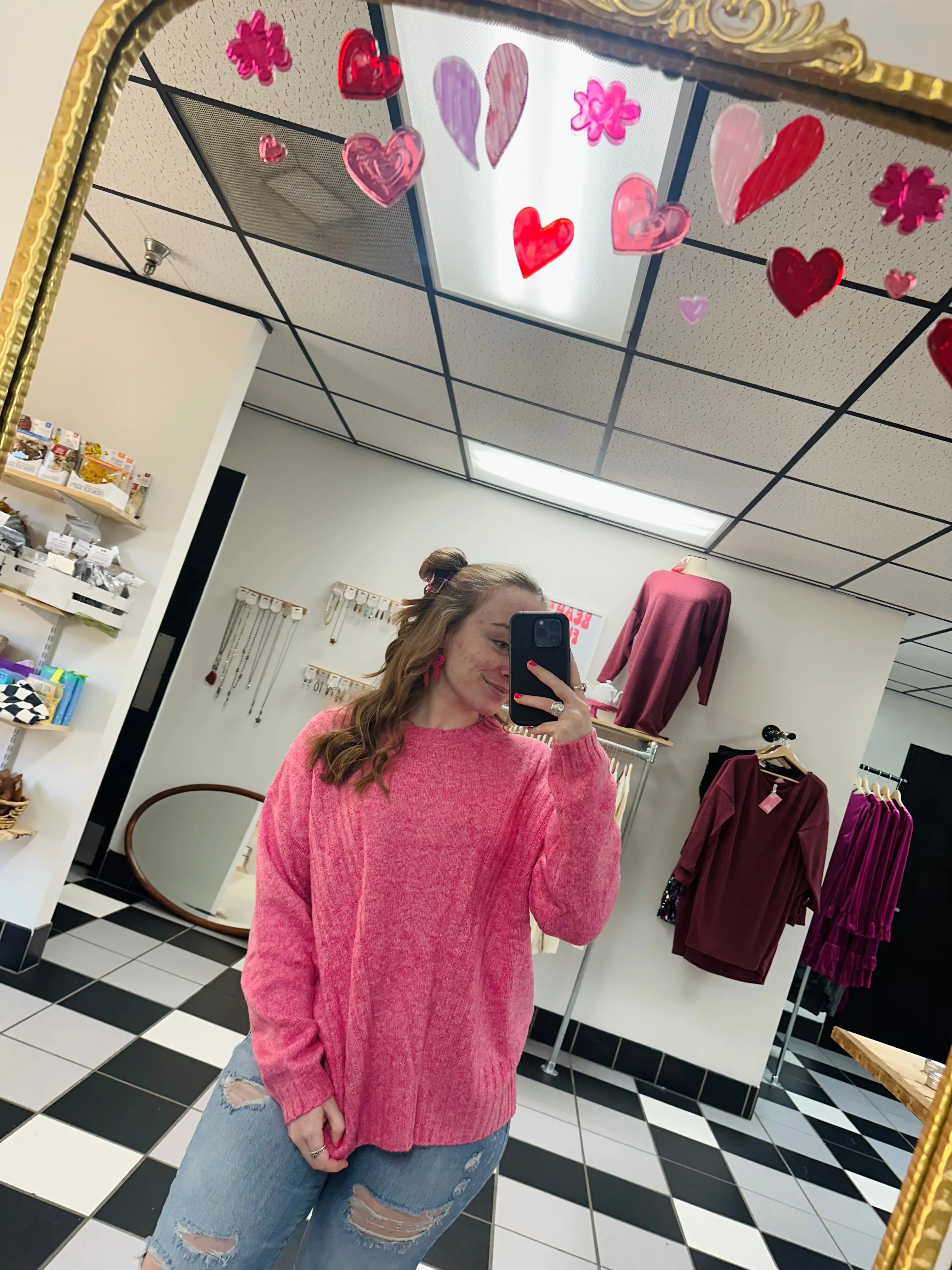 Candy Pink Sweater - Soft Fabric, Perfect for Casual Wear, Lightweight and Versatile Design, Ideal for Everyday Style