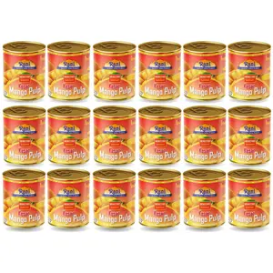 Rani Mango Pulp Puree (Makes Mango Lassi Shakes) Kesar Unsweetened 30oz (1.875lbs) 850g Pack of 18 ~ Kosher | All Natural | NON-GMO | Vegan | No colors | Gluten Friendly | Indian Origin
