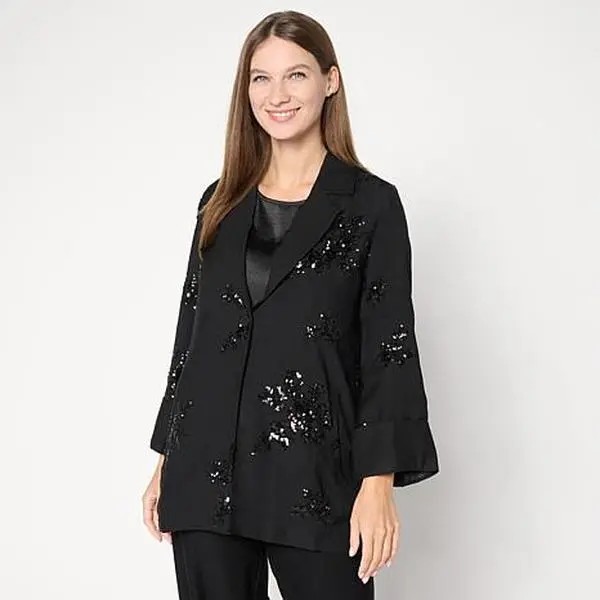 MarlaWynne WynneCollection Embellished Sequin Jacket MarlaWynne WynneCollection Embellished Sequin Jacket