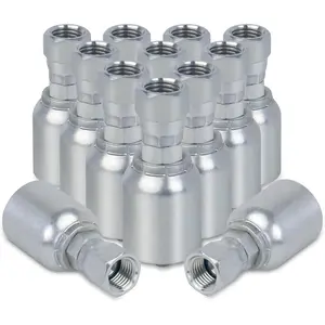 12-Pack 1/2 Hose x 1/2 JIC 37° Hydraulic Hose Fittings Female Hydraulic Hose End Swivel Crimp Fitting Coupling Hydraulic Fittings