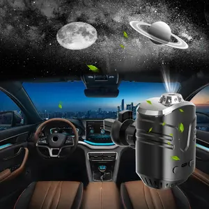 Smart Starry Sky Ambient Ceiling Light, Car Decorative Light with Star Projection, Light Aromatherapy Diffuser for Vehicles