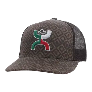 Boquillas Tan and Brown Hat with Mexico Colors Logo Hooey