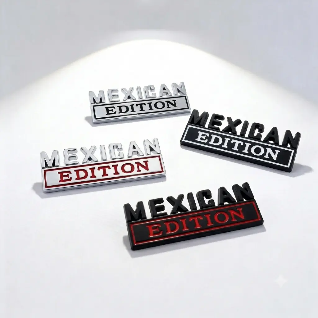 3D Car Alloy Fender Emblem MEXICAN EDITION Car Logo Body Sticker Badge Sign Fender 3 3D Car Alloy Fender Emblem MEXICAN EDITION Car Logo Body Sticker Badge Sign Fender 3