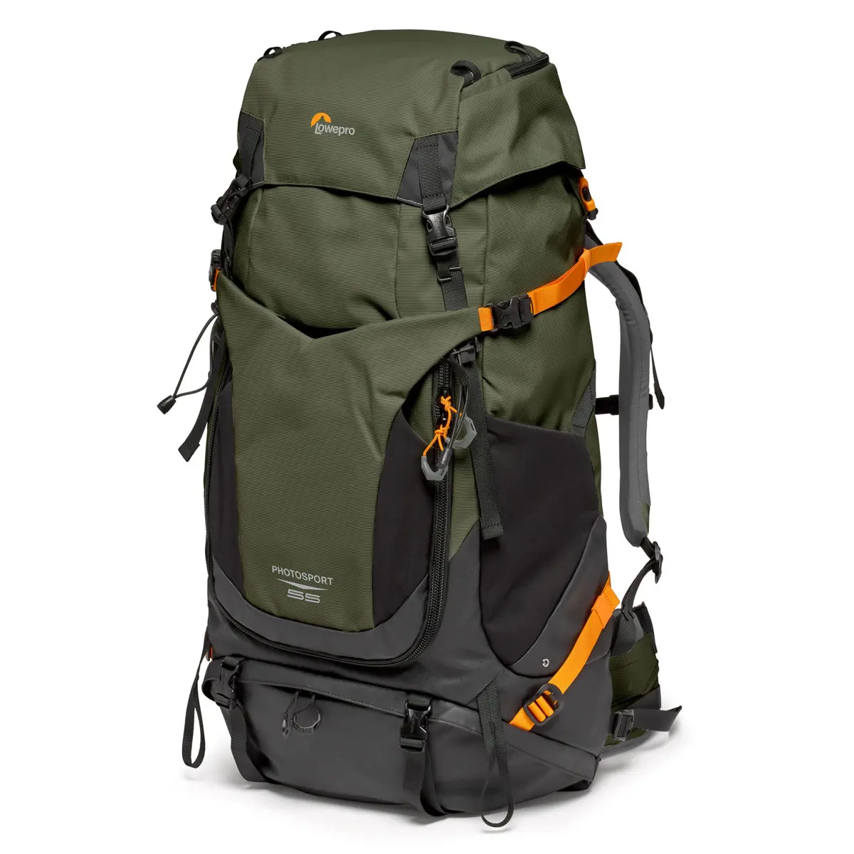 Lowepro PhotoSport PRO BP 55L AW III Durable Adjustable Green Camera Backpack - 55L, Small/Medium, for Mirrorless/DSLR, with Equipment, Accessories & Tripod Compatibility