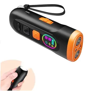 Dog Bark Deterrent Devices, Barks No More Dog Training Device (Own Or Neighbour's Dog), Long Range Ultrasonic 50ft, Alternative To Painful Dog Training Collars and Bark Collars, Rechargeable Multi Functional Portable Flashlight