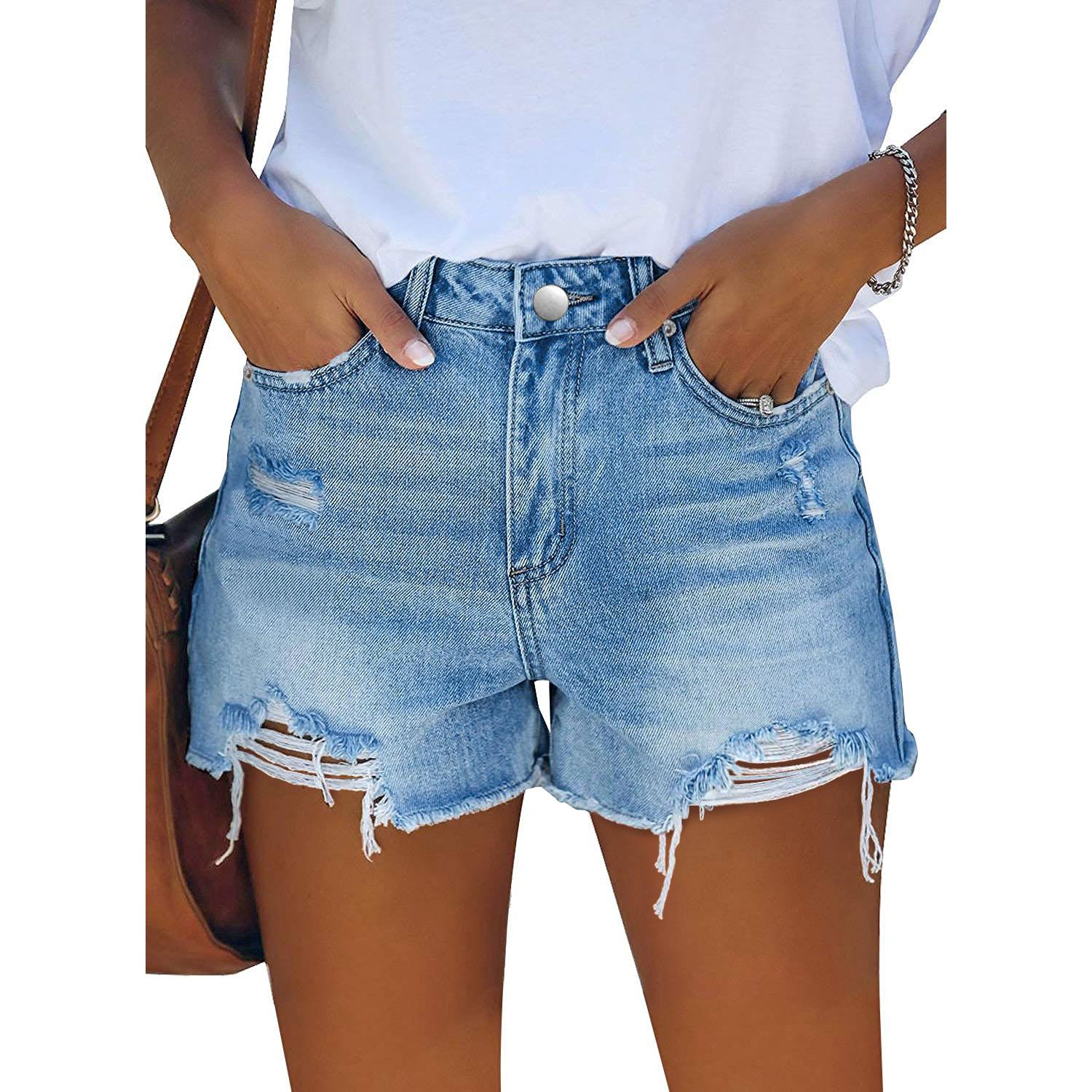 ONLYSHE Women's Casual Denim Shorts Summer Jeans Stretchy Hot Short Pants Beach Fashion