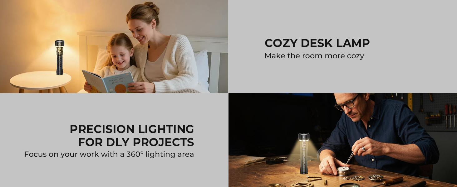 Wurkkos TS27 Multi-functional Outdoor Flashlight 3200 Lumens Dual Light Source RGB Ambient Light 15000mAh Battery Camping Long-Range