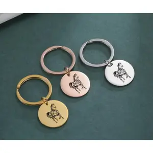 Stainless Steel Horse Keychain
