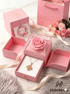Mother’s Day Gift Ideas Celtic Knot Star Necklace with Rose Box | Unique Elegant Gift for Mom