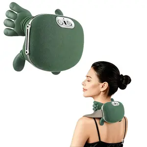 Neck massager with heat therapy, deep tissue shoulder and back massager, press-type neck massager