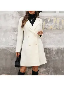 2026 New Arrival | Elegant Chanel-Style Woolen Coat with Pearl Buttons for Autumn & Winter