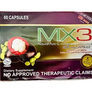 MX3 Mangostana Xanthone 500 mg 60 Capsules Fitness Healthcare Dietary Natural Supplement Optimum Ediblee