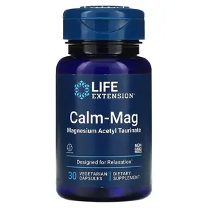 Life Extension Calm-Mag, Magnesium Acetyl Taurinate, 30 Vegetarian Capsules