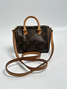 Pre-owned Louis Vuitton Canvas Crossbody Bags Monogram Nano Speedy Crossbody Bag Top Handle Handbag JA825LV