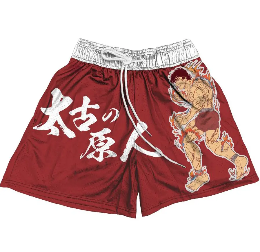 Baki Men's Shorts Workout Sport Knee Pants with Pockets Athletic Summer Shorts