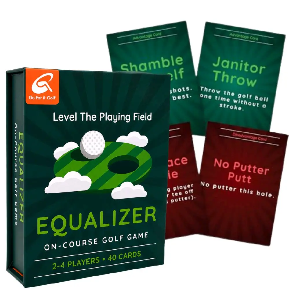 Equalizer: On-Course Golf Card Game for Adults - Entertaining Interactive Fun Game for Bachelor Party to Family Gathering - Ideal for Golfers of All Levels - Perfect Game Gift
