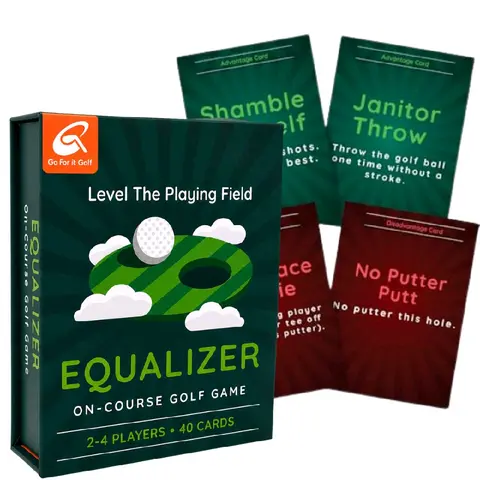 Go For It Golf Equalizer Golf Card Game – 40 Cards for On-Course Challenges & Friendly Competition – Golf Gift for Men & Women