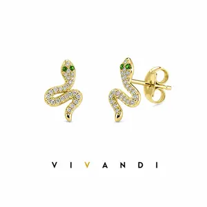 Vivandi Serpent Stud Earrings