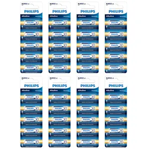 Philips Alkaline Battery 23A (40-Pack), Long Lasting 12 Volt A23 Battery for Key Fobs, Car Alarms, Doorbells and Power Remote