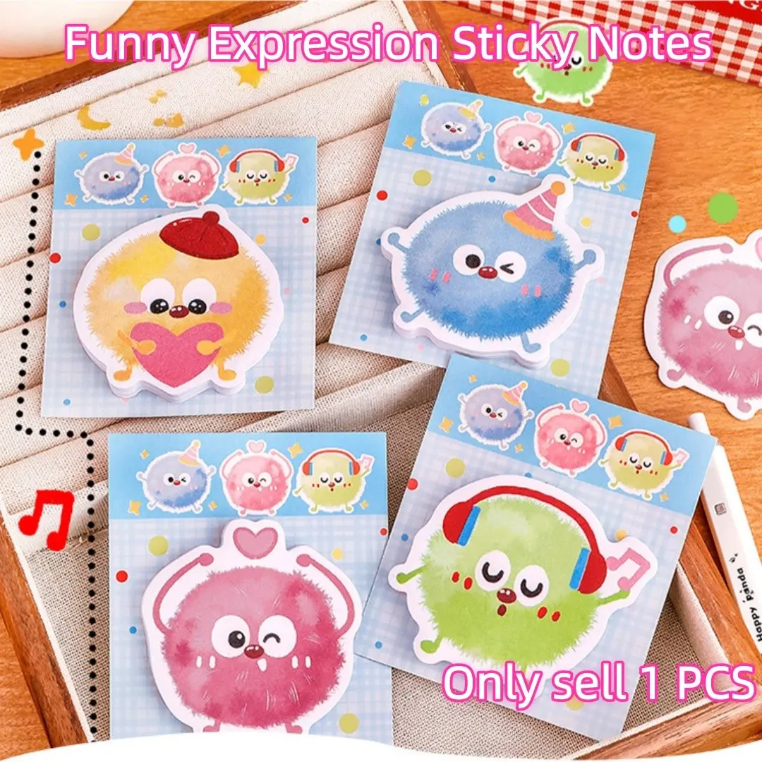 Cute Cartoon Stickers, Reusable Notes, High-Quality Stationery, 30 ...
