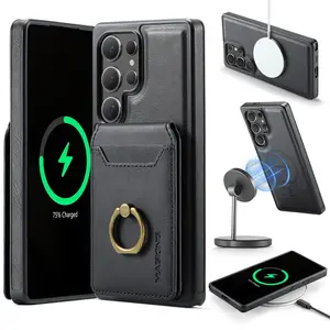 2-In-1 Magnetic Ring Card Holder Compatible Magsafe Anti-Drop Shockproof Phone Case Samsung Galaxy S26 Ultra S25 Ultra S24 Ultra S23 Ultra S22 Ultra