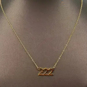 222 18K Gold Plated Stainless Steel Necklace