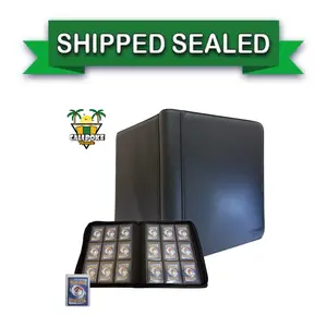 9-Pocket Black 360 Top-Loader Card Binder with Zipper