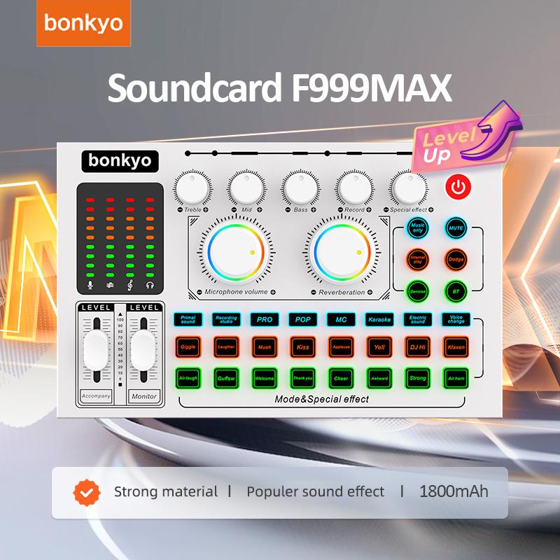 Bonkyo Audio Mixer F999MAX with M999Mic - Comprehensive Live Sound