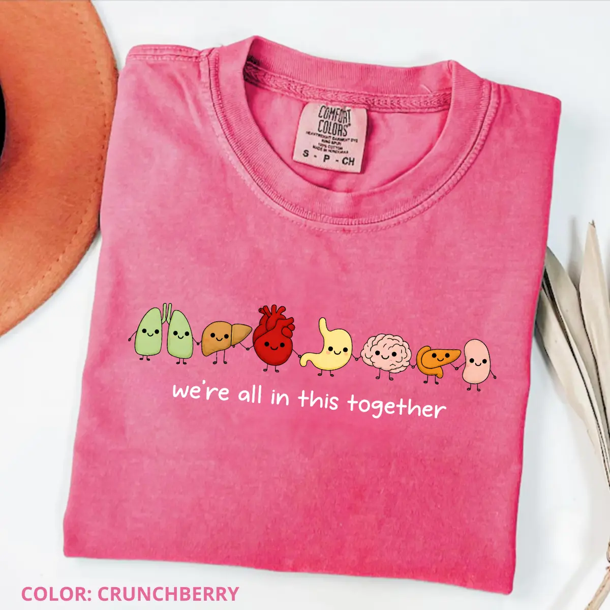 Comfort Colors Organ Friends Shirt, Cute Anatomy Graphic Tee, Nurse Healthcare T-Shirt, Medical Student Gift