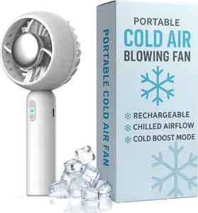 Cold Air Portable Cooling AC Handheld Fans  The GENUINE Rechargeable Portable Ice Cooling Refrigerating Pad Handheld Cooling Fan That Blows Cold Air