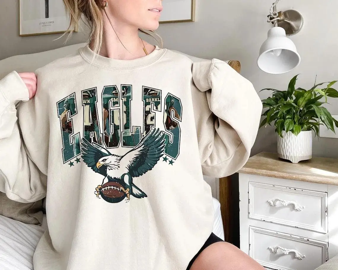 [Sale Up To 50%] - Philadelphia Football Sweatshirt - Philly Eagle Shirt - Sundays Are For The Birds Crewneck - Bird Gang Varsity Apparel