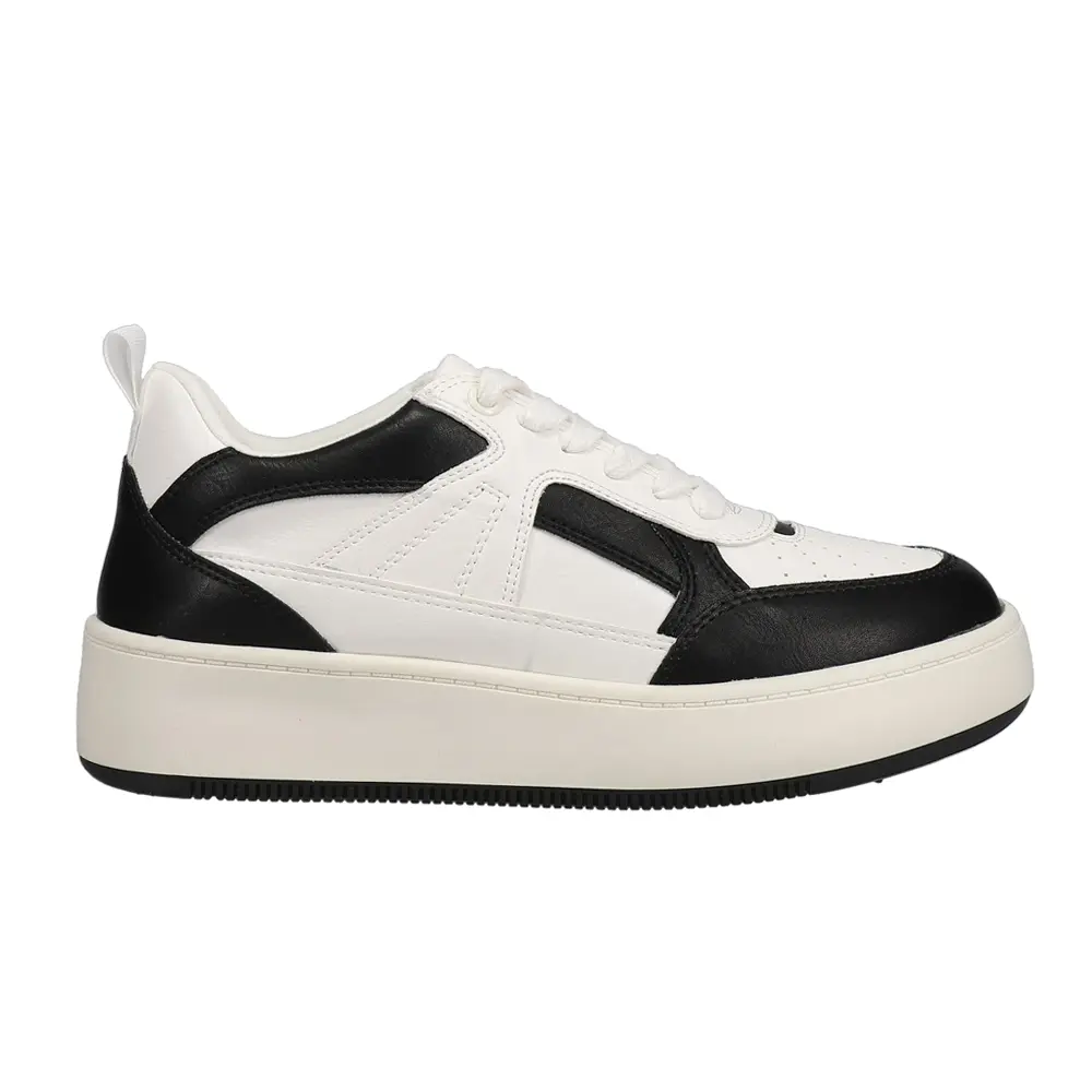 MIA Womens Dice Perforated Lace Up Sneakers Shoes Casual - White