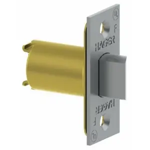 212 MAIN Hager 2.37 in. Square Corner Passage Spring Latch, Heavy Duty Door Hardware for 3500 Series, Satin Chrome Finish