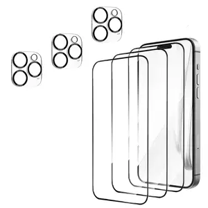 The 6pcs Screen Protector Set Includes 3 Screen Tempered Glass Pieces And 3 Lens Tempered Glass Pieces, with 9H Hardness. It Is Suitable for iPhone 17, 17 Pro, 17 Pro Max, 16 Plus, 16 Pro Max, 16 Pro, As Well As iPhone 16, 15, 14, 13, 12, 11 Series.